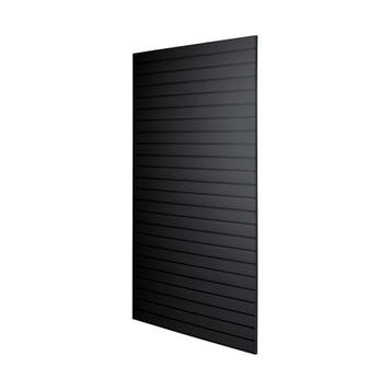 FlexiSlot® lamelna stena z okvirjem iz ogljično črne barve