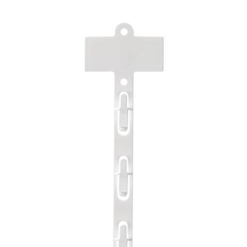 Letvica za obešanje,  bela z naslovno tablico