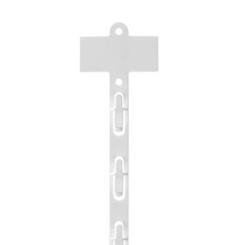 Letvica za obešanje,  bela z naslovno tablico
