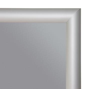 Ognjeodporen zaklopni okvir, 25 mm profil, z zajero, srebrno eloksirano